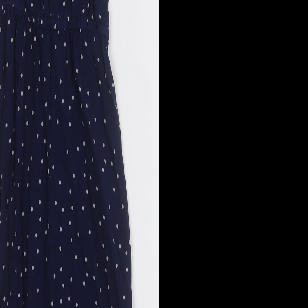 Primark Girls Blue Polka Dot Viscose Bodysuit One-Piece Size 5-6 Years L9 in Button
