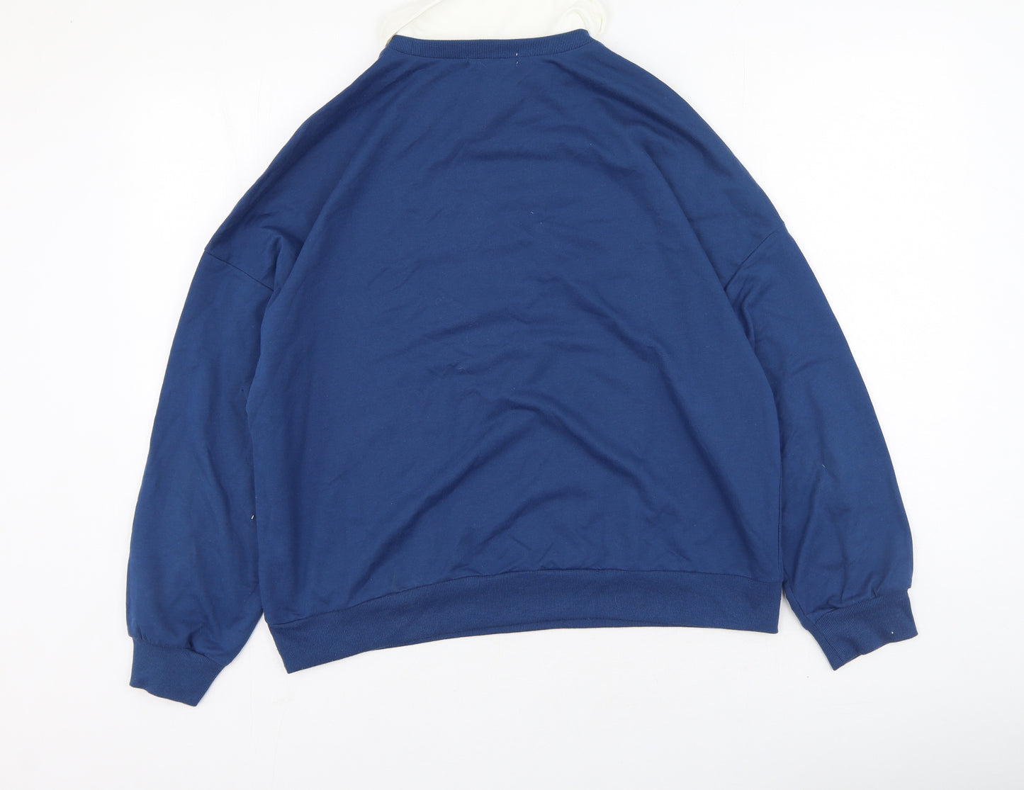 ROMWE Womens Blue  Polyester Pullover Sweatshirt Size M