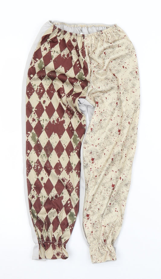 B&M Boys Brown Geometric Polyester Bloomer Trousers Size 5-6 Years  Regular  - Fancy dress