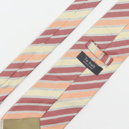 Tie Rack  Mens Multicoloured Striped Silk Pointed Tie One Size