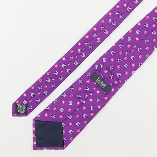 Tie Rack Mens Purple Floral Silk Pointed Tie One Size