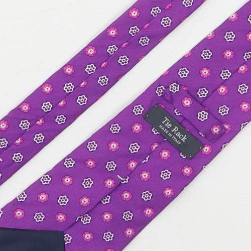 Tie Rack Mens Purple Floral Silk Pointed Tie One Size