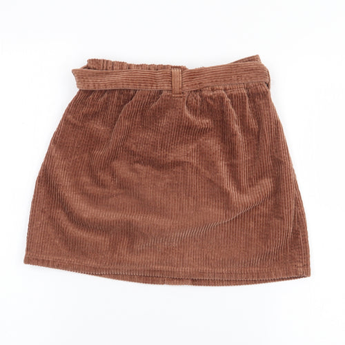 NEXT Girls Brown  Cotton A-Line Skirt Size 8 Years  Regular