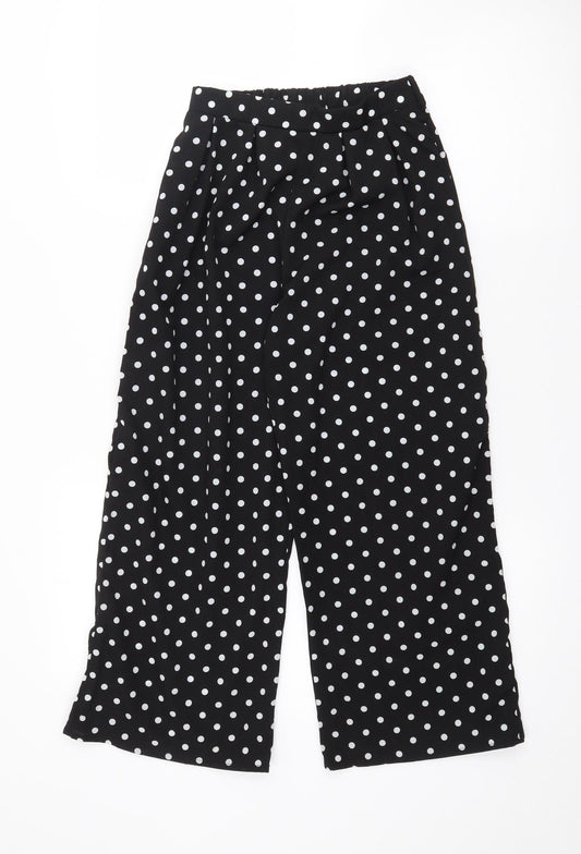 SheIn Girls Black Polka Dot Polyester Bloomer Trousers Size 8 Years  Regular