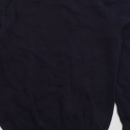 George Boys Blue V-Neck  Cotton Pullover Jumper Size 10-11 Years  Pullover