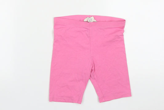 H&M Girls Pink  Cotton Compression Shorts Size 8-9 Years L6 in Regular