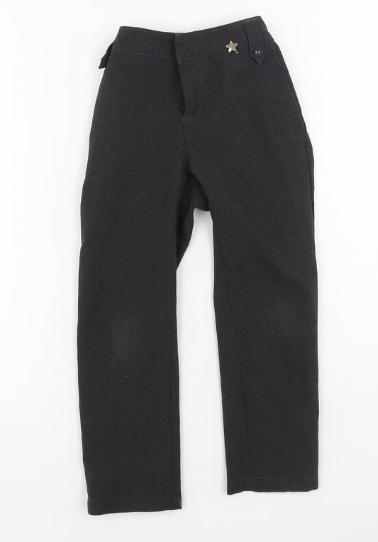 F&F Boys Grey  Polyester Dress Pants Trousers Size 5-6 Years  Regular