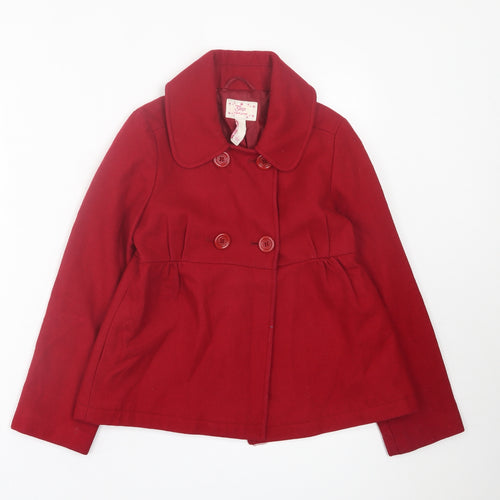 Gap Girls Red   Jacket  Size 9-10 Years  Button