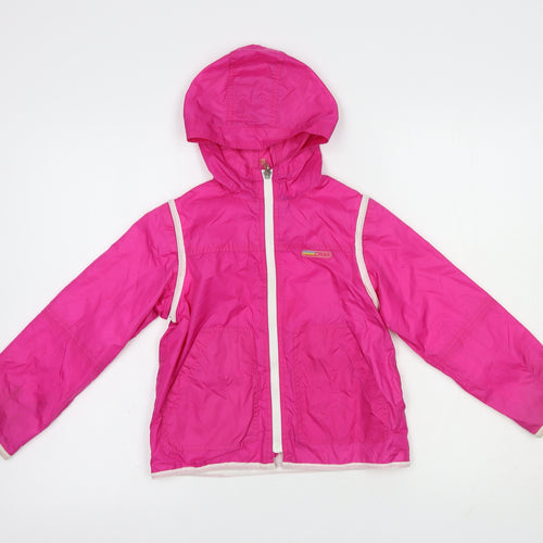 The Children's Place Girls Pink   Rain Coat Jacket Size 5-6 Years  Zip