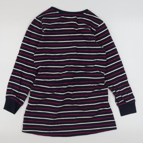 Lily&Dan Girls Multicoloured Striped Cotton T-Shirt Dress  Size 11-12 Years  Round Neck Pullover