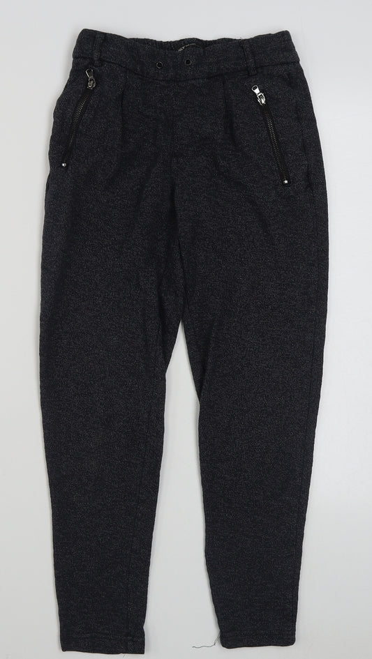 Only Mens Grey  Cotton Jogger Trousers Size XS L26 in Regular Tie