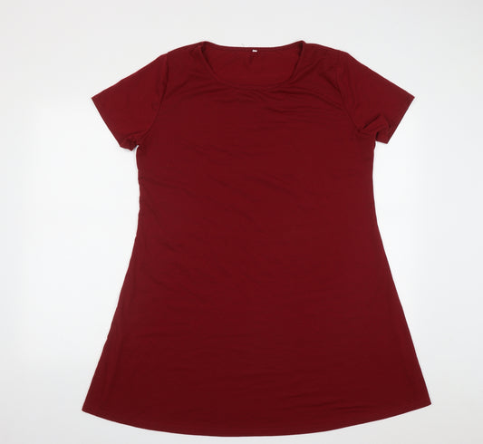 Preworn Womens Red  Cotton Top Dress Size XL