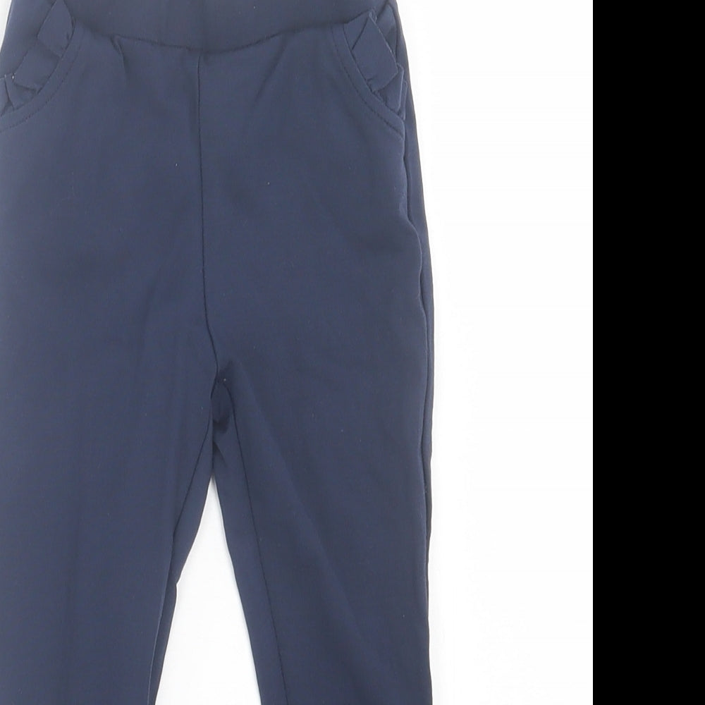 Dunnes Stores Girls Blue  Viscose Capri Trousers Size 2-3 Years  Regular Pullover