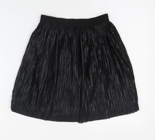 NEXT Girls Black  Polyester Pleated Skirt Size 9 Years  Regular Pull On