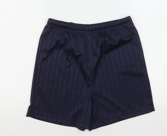 Matalan Boys Blue Striped Polyester Sweat Shorts Size 12-13 Years  Regular  - School Wear