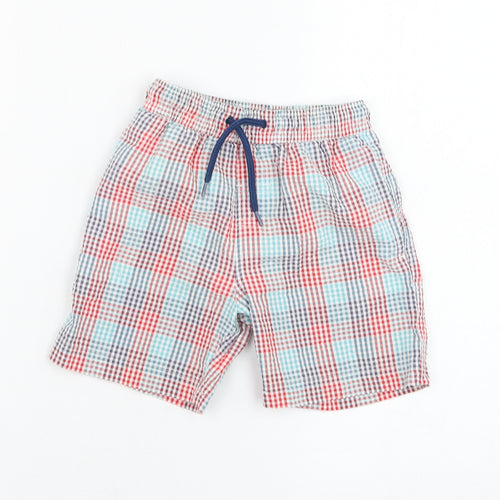 NEXT Boys Blue Check Polyester Sweat Shorts Size 4-5 Years  Regular  - Swimwear