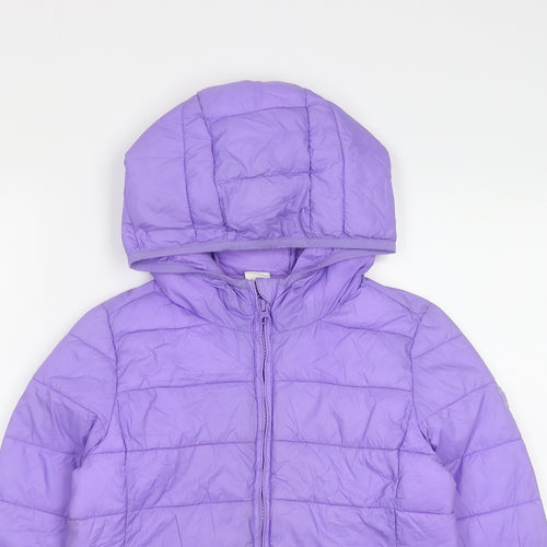 Gap Girls Purple   Quilted Coat Size S  Zip