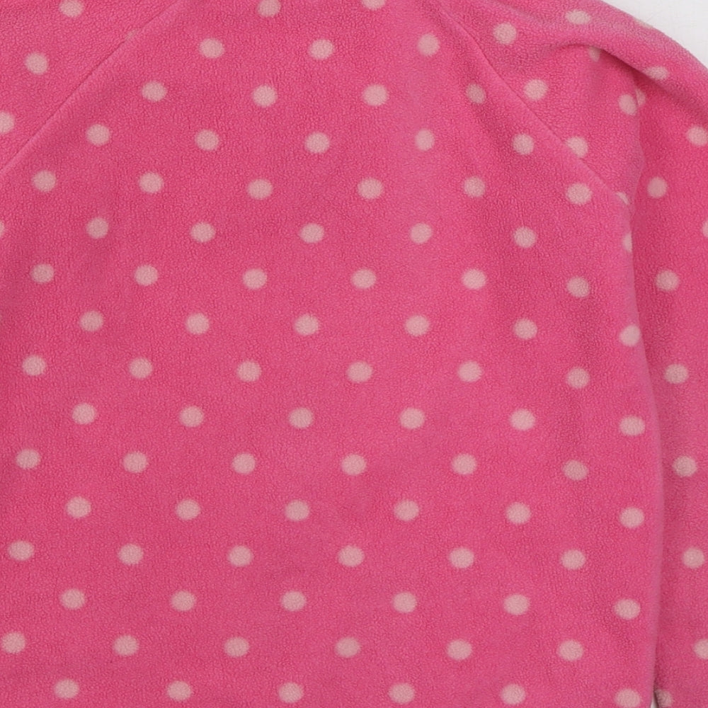 Young Dimension Girls Pink Polka Dot  Jacket  Size 7-8 Years  Zip