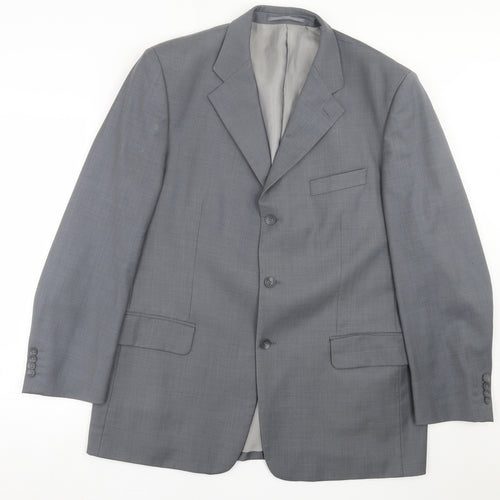 Douglas Mens Grey  Wool Jacket Suit Jacket Size 44