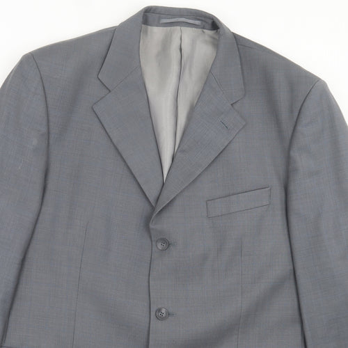 Douglas Mens Grey  Wool Jacket Suit Jacket Size 44