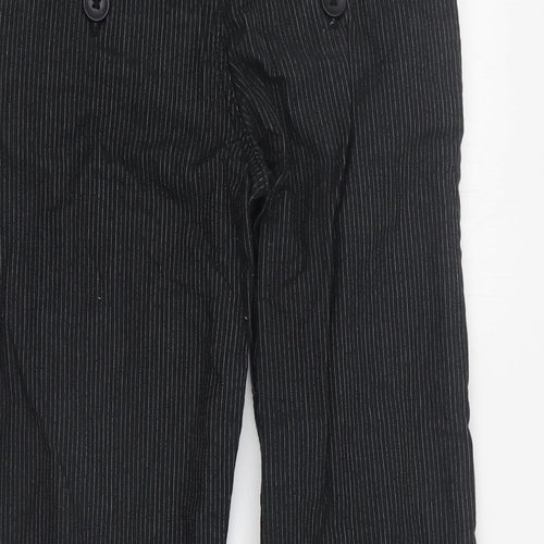 Okaidi Boys Black Striped Cotton Straight Jeans Size 8 Years  Regular Button
