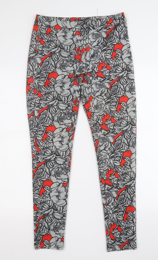 Atmosphere Womens Multicoloured Floral Polyester Jogger Leggings Size 10 L27 in