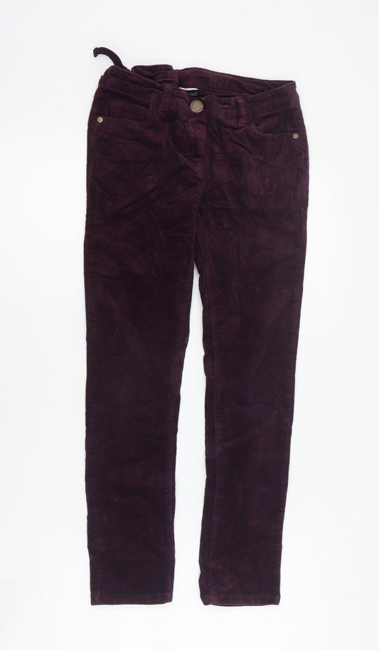 NEXT Girls Purple  Cotton Straight Jeans Size 10 Years  Regular Zip