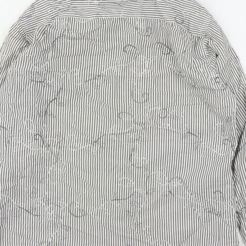 Peter Werth  Mens Multicoloured Striped Cotton  Button-Up Size M Collared Button