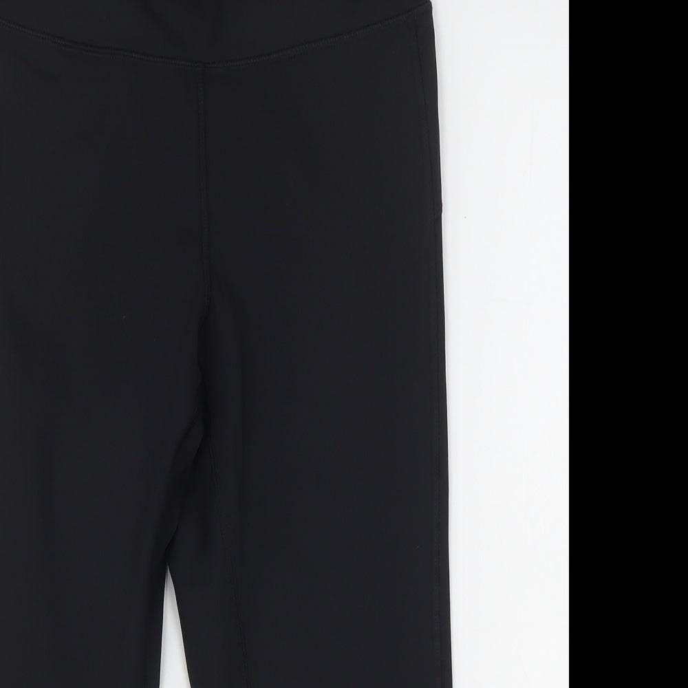 Marks and Spencer Womens Black  Polyester Pedal Pusher Leggings Size 10 L19 in Regular