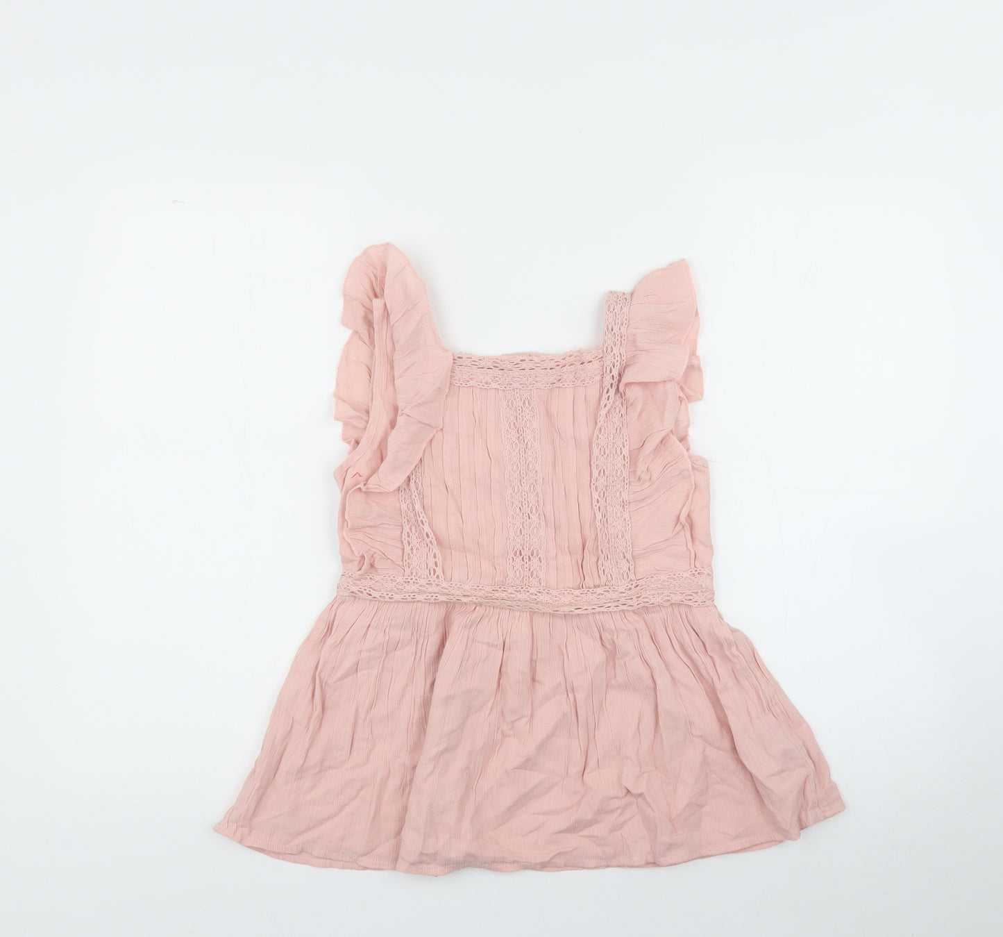 Gap Girls Pink  Cotton Shirt Dress  Size 10-11 Years  Scoop Neck