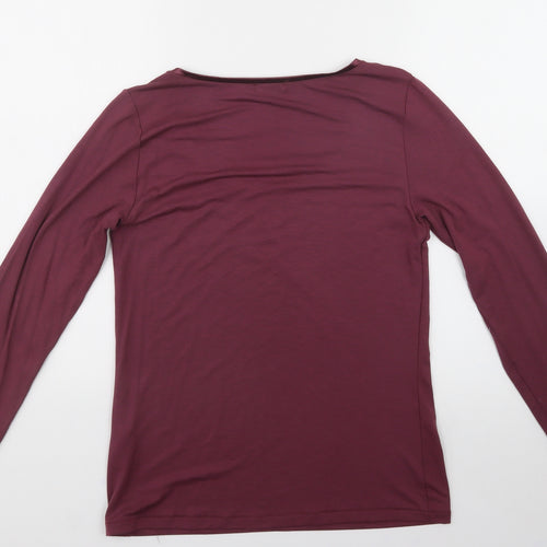 Damart Womens Purple  Acrylic Jersey T-Shirt Size M Crew Neck