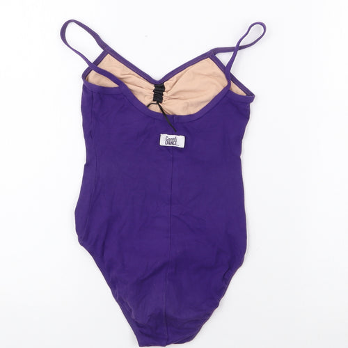 Roch Valley Girls Purple  Cotton Leotard One-Piece Size 9-10 Years