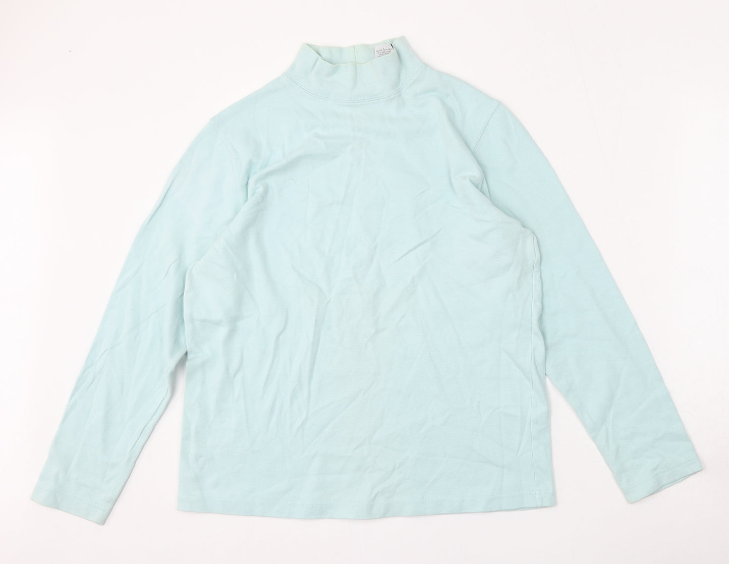 Croft & Barrow Womens Blue  Cotton Pullover Sweatshirt Size M