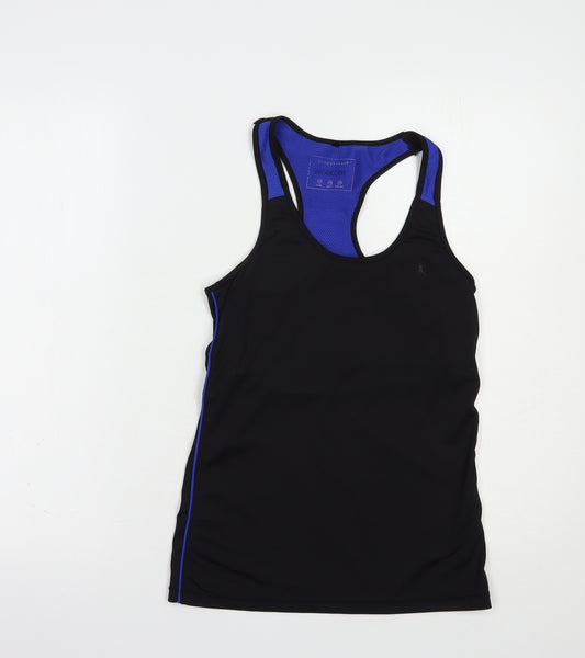 Atmosphere Womens Black  Polyester Pullover Tank Size 10 Scoop Neck Pullover