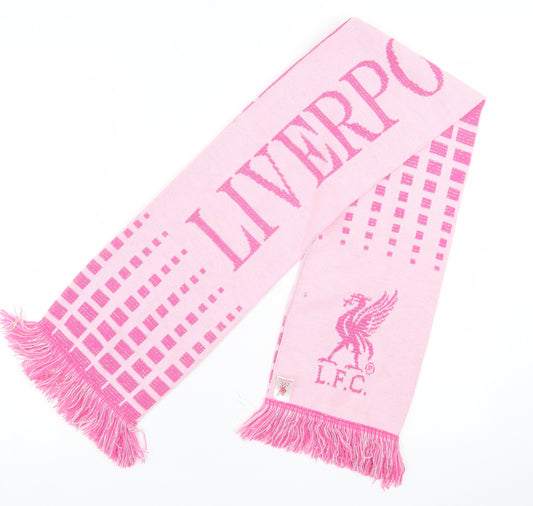 Liverpool FC Girls Pink Geometric Acrylic Scarf Scarves & Wraps One Size  - Liverpool Football Club