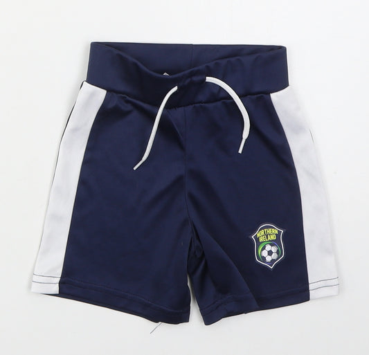 Dunnes Boys Blue  Polyester Sweat Shorts Size 3 Years  Regular Drawstring - Northern Island