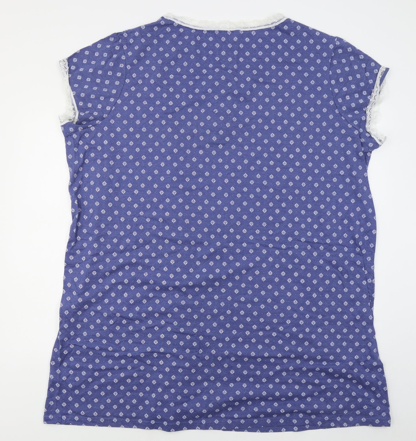 Dunnes Womens Blue Geometric Cotton Top Dress Size 2XL