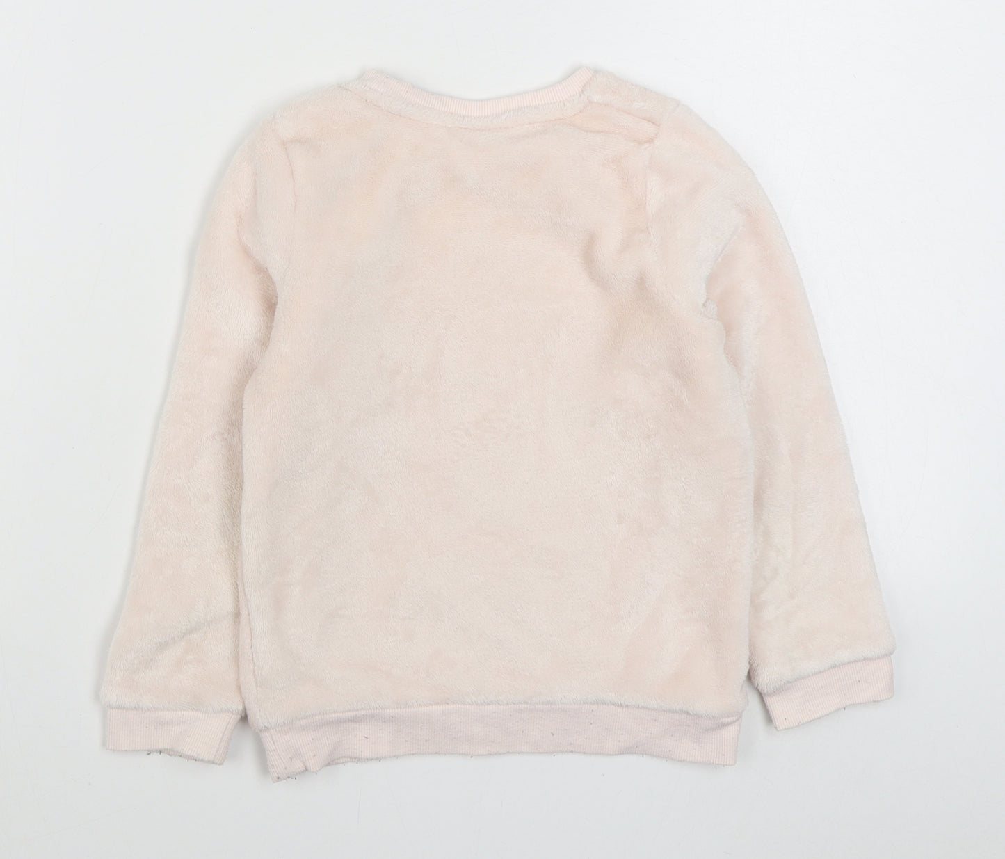H&M Girls Pink  Polyester Top Pyjama Top Size 5-6 Years  Pullover
