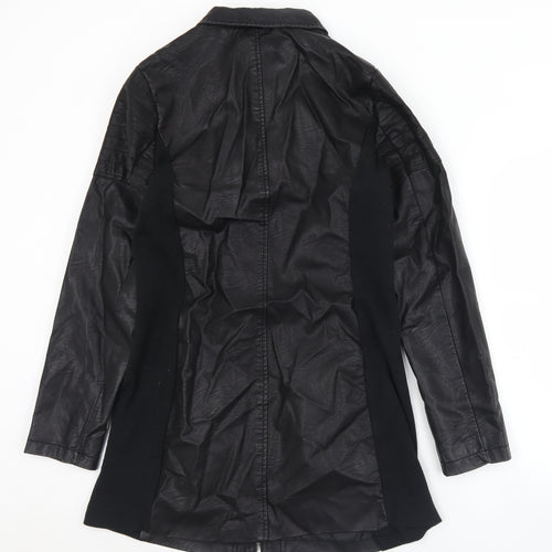 CI SONO Womens Black   Overcoat Coat Size L  Zip