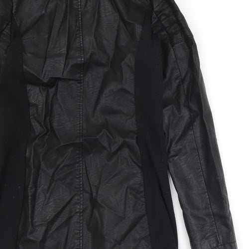 CI SONO Womens Black   Overcoat Coat Size L  Zip