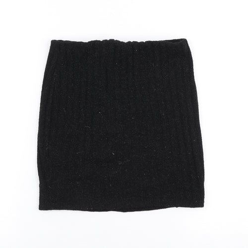 New Look Girls Black  Polyester Mini Skirt Size 12-13 Years  Regular Pull On