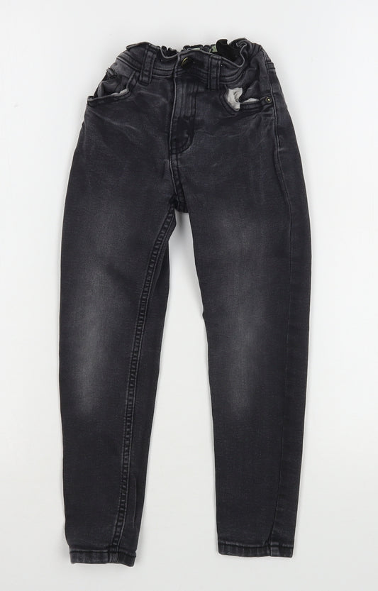 Denim & Co. Boys Grey  Cotton Skinny Jeans Size 5-6 Years  Regular
