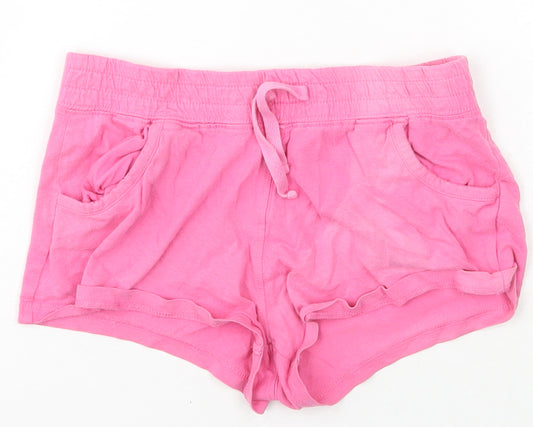 Cherokee Girls Pink  Cotton Bermuda Shorts Size 9-10 Years  Regular Drawstring