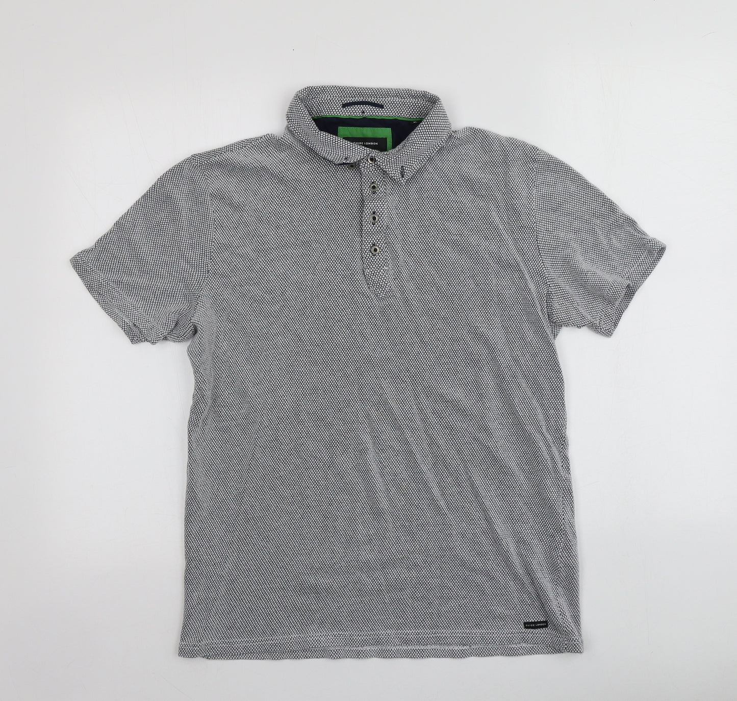 Guide London Mens Grey  100% Cotton  Polo Size XL Collared