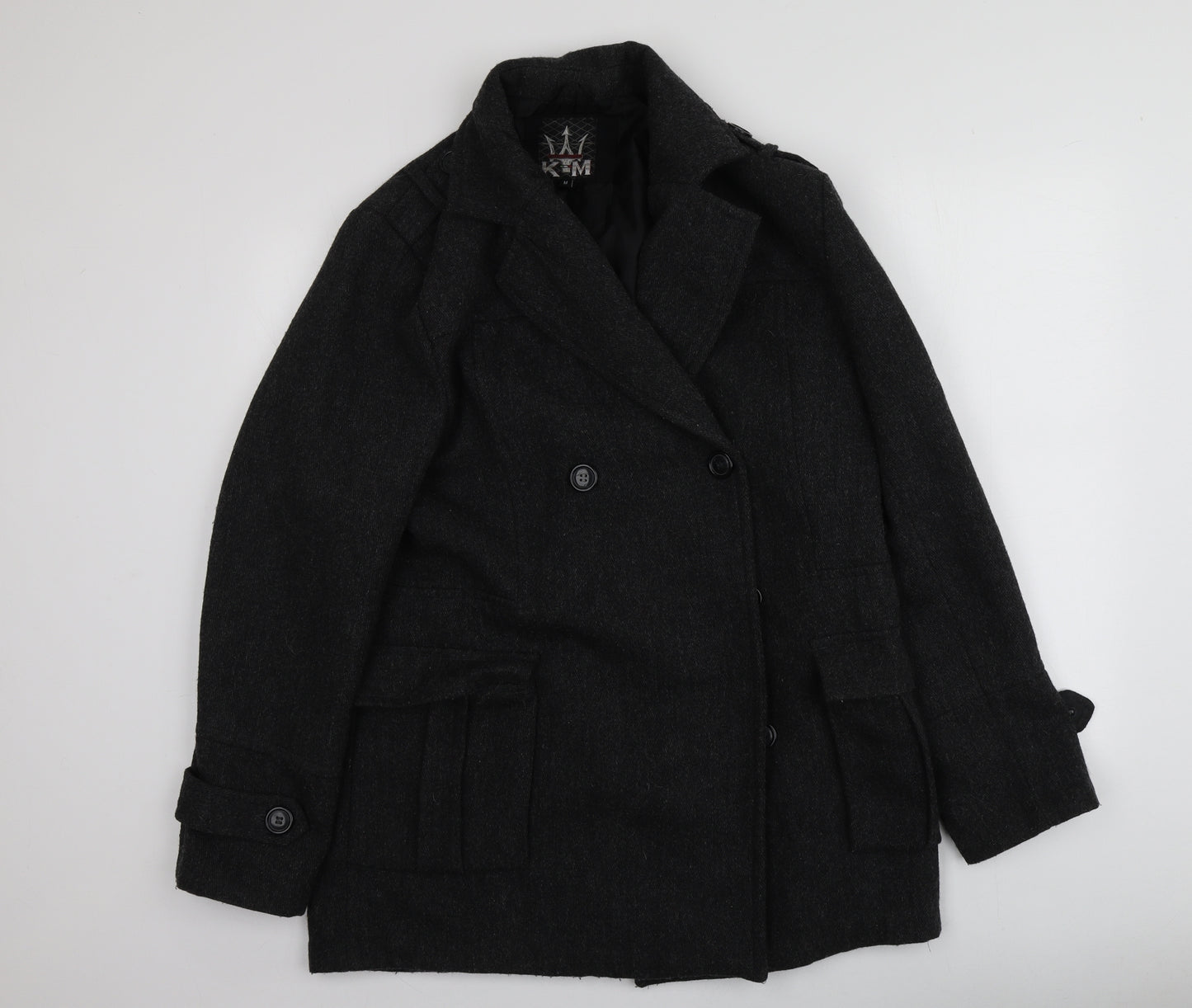 Kurt Muller Womens Grey   Overcoat Coat Size M