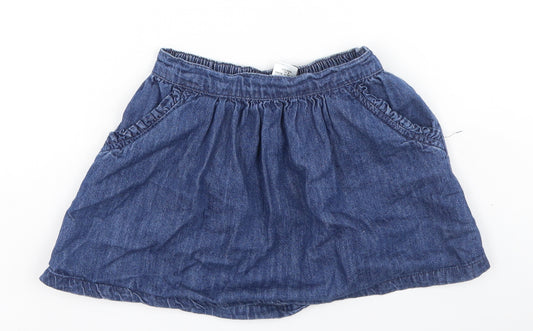 NEXT Girls Blue  100% Cotton Flare Skirt Size 2-3 Years  Regular