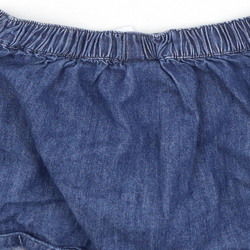 NEXT Girls Blue  100% Cotton Flare Skirt Size 2-3 Years  Regular