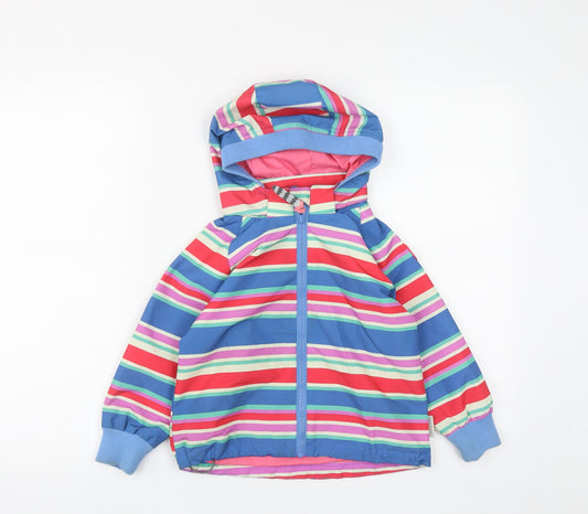 Racoon Girls Multicoloured Striped  Rain Coat Coat Size 3 Years  Zip