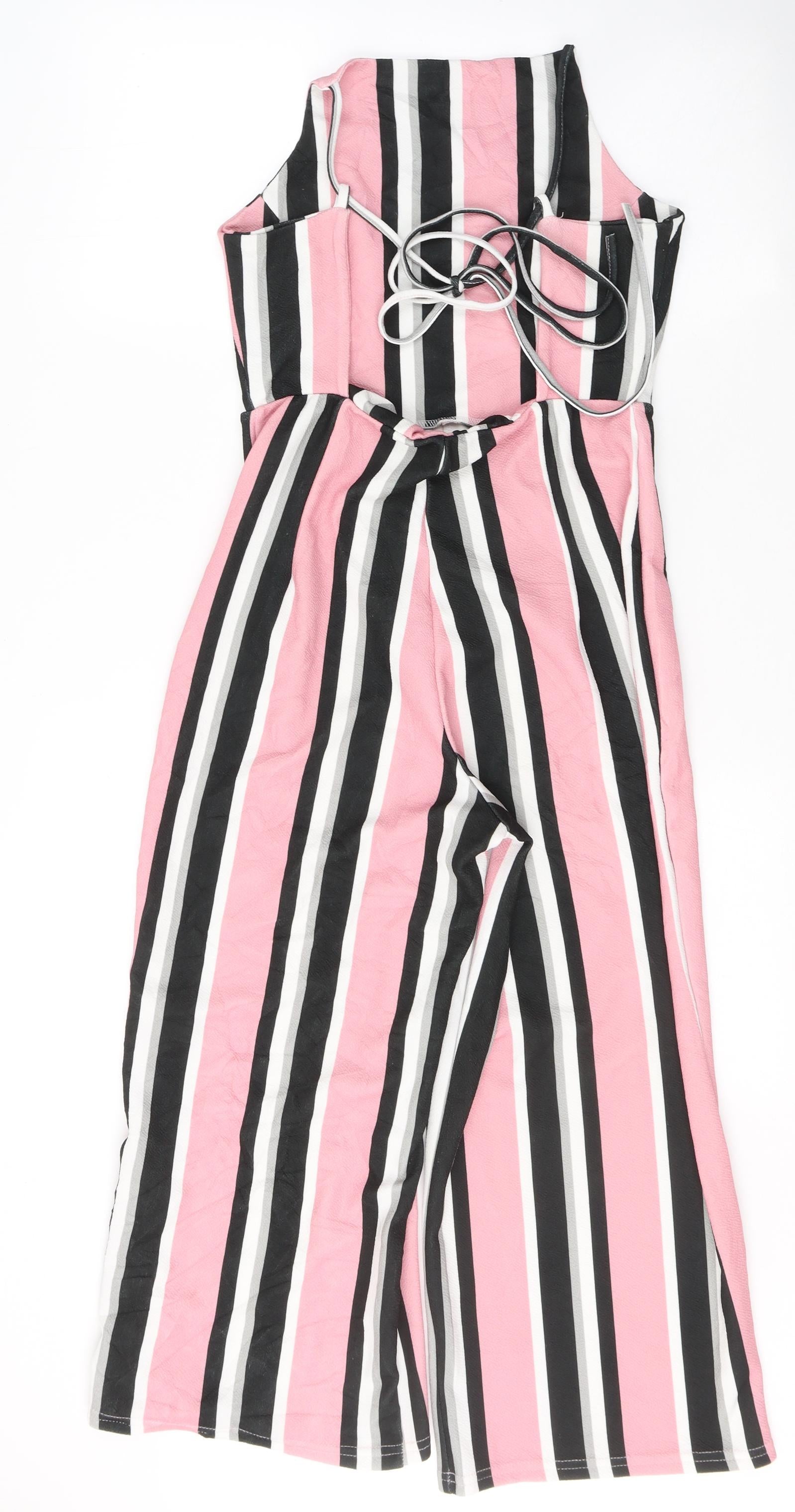 Missguided striped jumpsuit free deals shipping