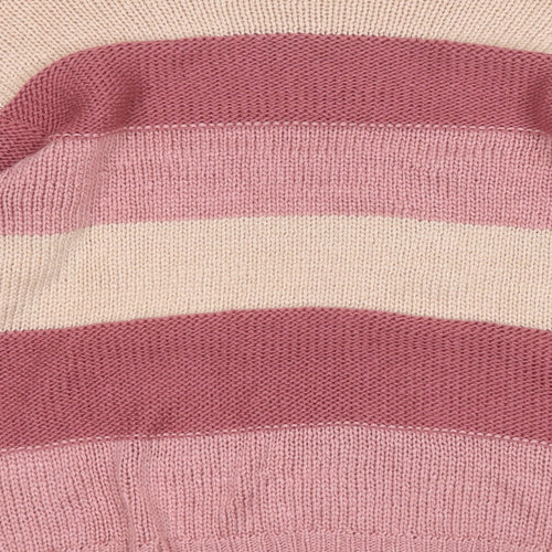 LASCANA Womens Multicoloured Round Neck Striped Acrylic Pullover Jumper Size 14